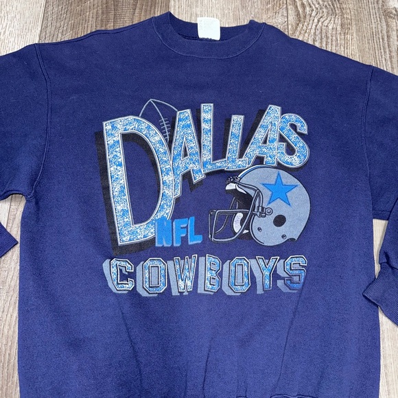 Vintage Dallas Cowboys NFL football Hanes blue grey crewneck Texas XL - Picture 5 of 5
